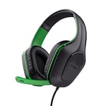 Trust Gaming GXT 415X Zirox Lightweight Gaming Headset for Xbox Series X/S Consoles with 50mm Drivers, 3.5 mm Jack, 1.2m Cable, Foldaway Microphone, Over-Ear Wired Headphones - Black/Green