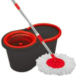 EliteKoopers 360° Rotating Magic Spin Floor Mop Bucket Set Microfibre with 2 Heads For Cleaning