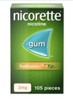 Nicorette Fruit Fusion Chewing Gum, 2mg, 105 Pieces Quit Smoking & Stop Smoking