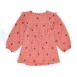 Flöss Molly Långärmad Klänning Berry Gingham | Röd | 110 cm