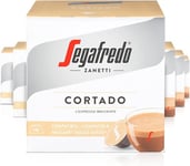 Segafredo Zanetti 96 Cortado Coffee Capsules Compatible with Dolce Gusto by Nescafé - Espresso Macchiato with Creamy Milk (6 Boxes of 16 Capsules Each)