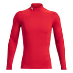 Under Armour Coldgear Comp Mock Haut Manches Longues Hommes - Rouge