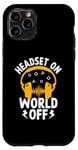 iPhone 11 Pro Headset On World Off Video Gamer Gaming Games Case