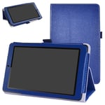 MAMA MOUTH Huawei MediaPad T3 7 Case, PU Leather Folio 2-folding Stand Cover with Stylus Holder for 7.0" Huawei MediaPad T3 Tablet PC,Blue