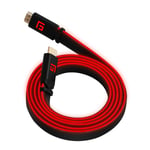 Floating Grip 3m High-Speed LED HDMI Kaapeli v2.1 - Punainen