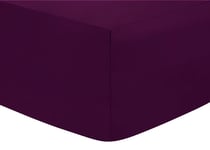 Every Thread Counts -Extra Deep Super King Fitted Sheet 40cm/16Inch, Made with Polycotton Fade Resistant Material – Smooth, Durable and EasyCare Fitted Bed Sheet with No Shrinkage (Purple, Super King)