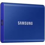 Pack SAMSUNG SSD + Câble Serial SATA : SSD externe - T7 Bleu - 2To + Câble Serial ATA mâle / mâle 50 cm