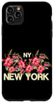 iPhone 11 Pro Max Cute Floral New York City with Graphic Design Roses Flower Case