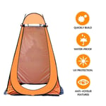 Portable Camping Toilet Tent, Instant Pop Up Shower Privacy Tent, for Outdoor Fishing Beach Bathing Changing Dressing Room Shelter 2 person/Orange