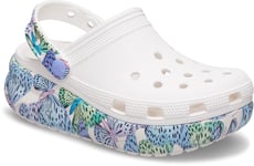 Crocs Junior Girls Sandals Clogs Cutie Butterfly Slip On white UK Size 11