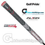 Golf Pride New Decade Multi Compound MCC Plus 4 ALIGN Standard Grips - Grey x 9