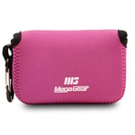 MegaGear MG1426 Panasonic Lumix DC-ZS200, TZ200, Leica C-Lux Ultra Light Neoprene Camera Case, with Carabiner – Hot Pink