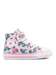 Converse Chuck Taylor All Star 1v Unicorns Toddler Hi Top Trainers, Pink/Blue, Size 5