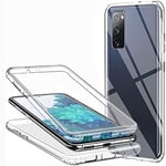 Coque Compatible avec Samsung Galaxy S20 FE 360° intégrale Protection Avant et arrière Silicone Transparente