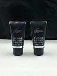 2 X Lacoste L'homme After Shave Balm 75ml Each
