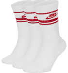 Nike Crew Socks Bomullsstrumpor White/Red Vit/red unisex 43-46