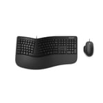 Microsoft Ensemble clavier Noir et souris filaire ergonomique