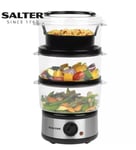 Salter EK2726 Healthy Cooking 3-Tier Food Rice Meat Vegetable Steamer | 7.5 L