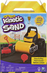 Pave And Play Construction Set With Vehicle And 227 G Black Kinetic Sand For Ki