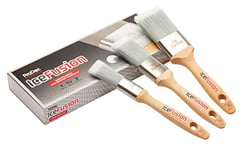 ProDec Advance ABPT070 Ice Fusion Trade Professional Synthetic Paint Brush Set for Painting with Emulsion, Gloss and Satin Paints on Walls, Wood and Metal, Contains 1, 1.5, 2 inch Brushes, Grey