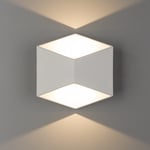 Triangles vegglampe opp/ned lys utendørs IP54 2x5W 3000K - Hvit