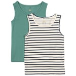 The New GOTS Tank Top 2-Pack Bottle Green | Grön | 5-6 years