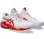 Asics Court FF 3 Novak White/Red Clay Mens - 2025 (ASICS Skor: 44)