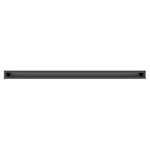 Grille de ventilation KRATKI AIR | Grille d'air chaud 6 x 100 cm | Noir | Grille d'extraction pour ventilation de cheminée | Prise d'air à un angle de 45 degrés | résistant à la surchauffe