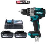 Makita DHP486 18V LXT Brushless 1/2″ Combi Drill + 2 x 5.0Ah Batteries & Charger