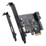 PCI-E 1X to USB 3.2 Gen1 USB3.2 Type-C Front Adapter Card Z4Z2