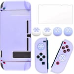Violet - Housse De Protection Pour Nintendo Switch, Pour Manettes Joy-Con, Avec Protecteur D'écran En Verre, Anti-Rayures