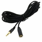 New 5m Gold Plated 3.5 mm Male Jack to Jack 3.5 mm Female Extension Cable 204