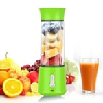 500ML Mini Blender Smoothie Portable Shaker Rechargeable USB Mini Blender Electrique Fresh Juice Pour Sport Camping Fitness Vert