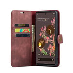 Mobil lommebok DG-Ming 2i1 Google Pixel 7 - Rød