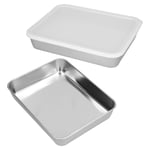 Stainless Steel Baking Pan with Deep Edge for Clean Oven LVE UK