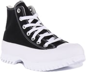 Converse A00870C Lugged 2.0 Hi Womens Trainers In Black White Size UK 3 - 8.5