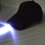 Unisex Flashlight Hat Baseball Cap Med Huvudlampa Ljusa Led-lampor [DB] Black