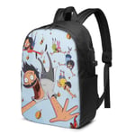 Lawenp Bob Burgers Durable Travel Backpack School Bag Laptops Backpack with USB Charging Port for Men Women