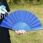 eBuyGB Pride 2023 Blue Plastic Hand Fan for Gay Pride, Lesbian, Bi, Trans Parade Festival Merch, LGBT, LGBTQ Merchandise