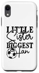 iPhone XR Little Sister Biggest Fan Football Life Mom Baby Sister Case