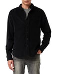 Urban Classics Men's Corduroy Shirt, Black, XXXX-Large