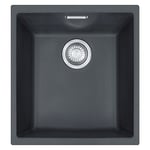 Franke Kitchen Sink Made of Tectonite with a Single Bowl Sirius SID 110-34-onyx 125.0331.031, Onyx, 44.0 x 36.5 x 20.0 cm