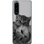 Sony Xperia 5 III Genomskinligt Skal Katt Hjärta