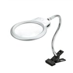 Magnifying Crafts Glass Desk Lamp With 5x Magnifier Loupe Led Li