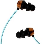 Symphonized ALN 2.0 Premium Genuine Wood in-Ear Noise-isolating Headphones, Earbud, Earphones with Innovative Shield Technology Cable and Mic (Turquoise)