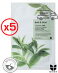 MIZON Face Mask Sheet Mask Joyful GREEN TEA (5 PCS) exp date 12-2022