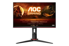 AOC Gaming 24G2ZU/BK skärm - WLED - 23.8" - AMD FreeSync, NVIDIA G-SYNC Compatible - IPS - 0.5ms - Full HD 1920x1080 vid 240Hz