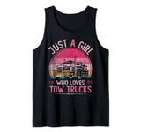 Just A Girl Who Loves Tow Trucks, Vintage Tow Trucks Girls Tank Top