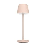 EGLO Lampe de table extérieure Mannera, lampe de chevet LED dimmable sans fil, USB, luminaire d’extérieur tactile en métal couleur sable et plastique blanc, blanc chaud, IP54