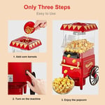Carnival Hot Air Popcorn Maker Electric Popper Machine Fat Free Snack W 6 Bags
